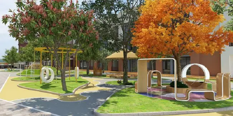 河南校园户外空间设计-打造田园童趣校园